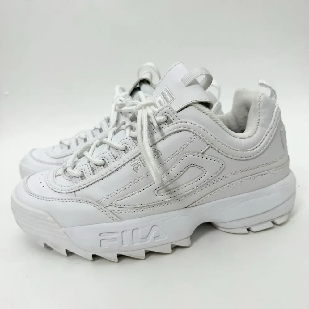 FILA Disruptor II Triple White Streetwear Sneakers FW02936-148 - Picture 2 of 7